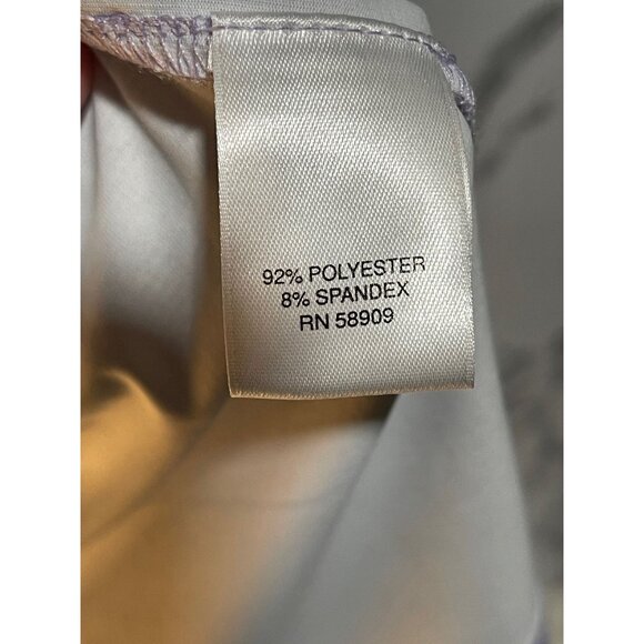 Roundtree & Yorke Men's Performance Polo Shirt XL Purple Striped 92% Polyester - Picture 4 of 5